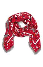 Women's Marc Jacobs Hearts & Flowers Scarf, Size - Red