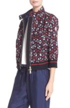 Women's Moncler Fiadone Floral Eyelet Jacket