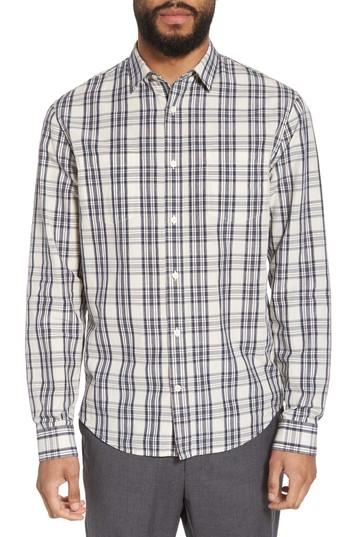 Men's Vince Slim Fit Plaid Sport Shirt - Grey