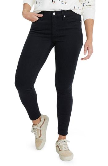 Women's Madewell 9-inch High Waist Ankle Skinny Jeans: Tencel Edition - Black