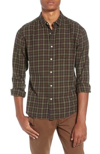 Men's Life/after/denim Sherbrooke Slim Fit Plaid Shirt - Brown