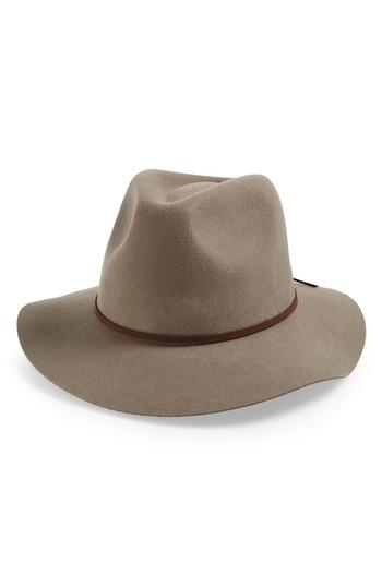 Women's Brixton Wesley Wool Fedora - Brown