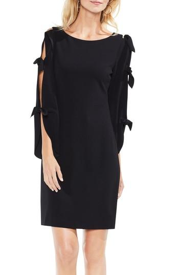 Women's Vince Camuto Tie Sleeve Shift Dress - Black