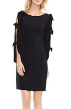 Women's Vince Camuto Tie Sleeve Shift Dress - Black