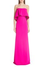 Women's Badgley Mischka Strapless Popover Column Gown - Pink