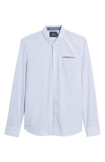 Men's Scotch & Soda Woven Stripe Shirt - White