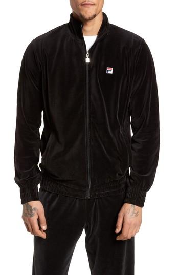 Men's Fila Velour Jacket - Black