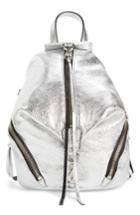 Rebecca Minkoff Mini Julian Metallic Leather Backpack - Metallic