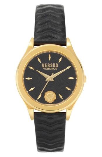 Women's Versace Mount Pleasant Leather Strap Watch, 34mm