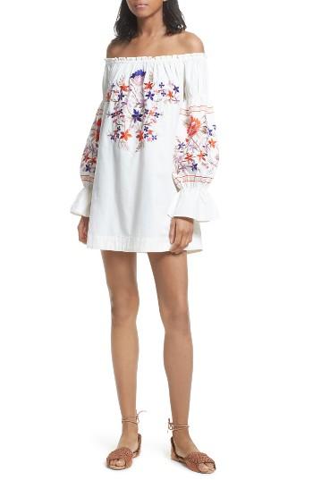 Women's Free People Fleur Du Joir Shift Dress - Ivory