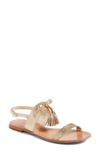 Women's Kate Spade New York Carlita Tassel Sandal M - Metallic