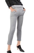 Women's Ragdoll Frayed Crop Track Pants - Grey
