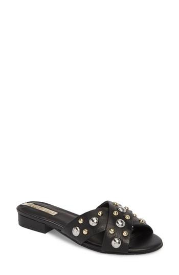 Women's Kenneth Cole New York Verna Studded Slide Sandal M - Black