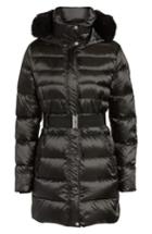 Women's Ugg Genuine Shearling Trim Belted Down Coat