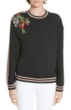 Women's Ted Baker London Maddeyy Embroidered Trim Top - Black