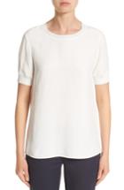 Women's Lafayette 148 New York Brona Silk Blouse - White