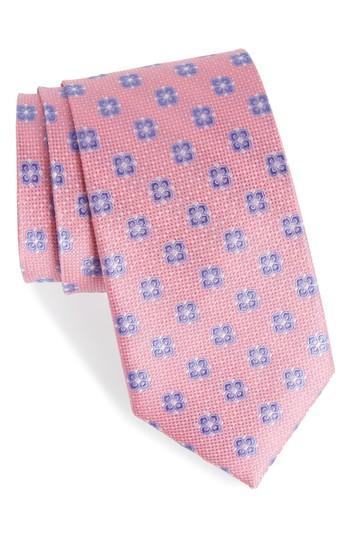 Men's Nordstrom Men's Shop Matteo Floral Silk Tie, Size X-long - Red