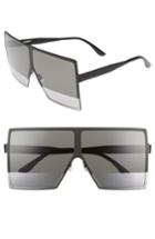 Women's Saint Laurent Betty 68mm Metal Shield Sunglasses -