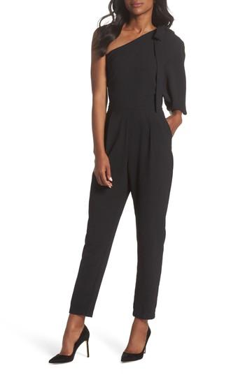 Women's Adelyn Rae Willow One-shoulder Jumpsuit - Black