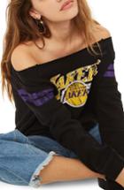 Women's Topshop X Unk Lakers Convertible Sweatshirt - Black