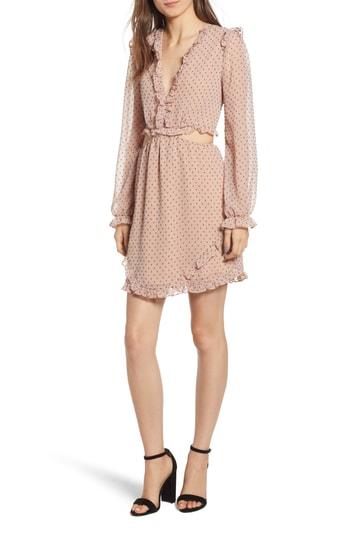 Women's Wayf Allegria Lace-up Minidress - Pink