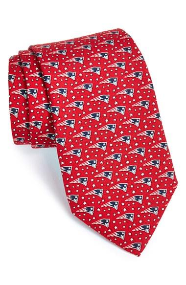 Men's Vineyard Vines New England Patriots Print Tie, Size - Red