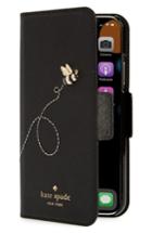 Kate Spade New York Blossom Iphone X Leather Folio - Black