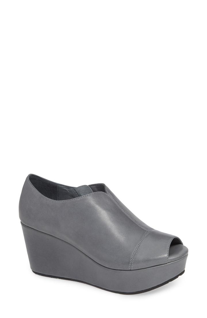Women's Chocolat Blu Weaver Open Toe Platform Bootie .5 M - Grey