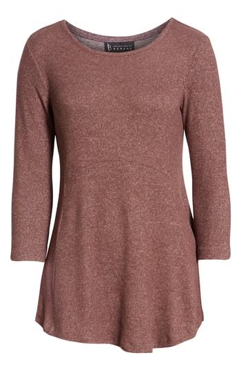 Women's Bobeau Brushed Babydoll Tunic - Brown
