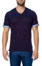 Men's Maceoo V-neck Stretch T-shirt (s) - Purple