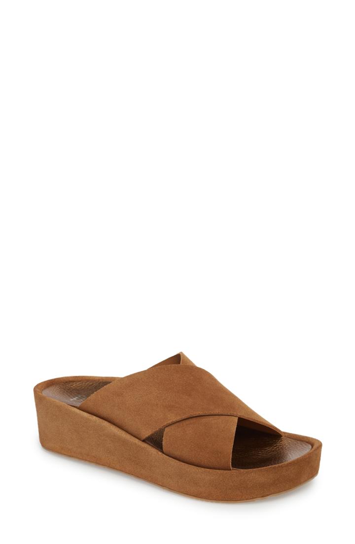 Women's Pedro Garcia Lucca Platform Slide Sandal Us / 40eu - Brown
