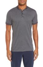 Men's Ted Baker London Moono Baseball Collar Polo (m) - Grey