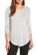 Women's Halogen Shirttail Tee - Grey