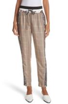 Women's 3.1 Phillip Lim Check & Floral Print Drawstring Pants - Metallic