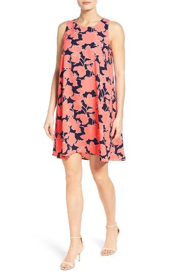 Petite Women's Halogen A-line Shift Dress P - Blue