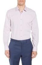 Men's Nordstrom Men's Shop Tech-smart Trim Fit Stretch Check Dress Shirt .5 32/33 - Pink