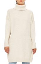 Women's Topshop Turtleneck Sweater Dress Us (fits Like 0-2) - Grey