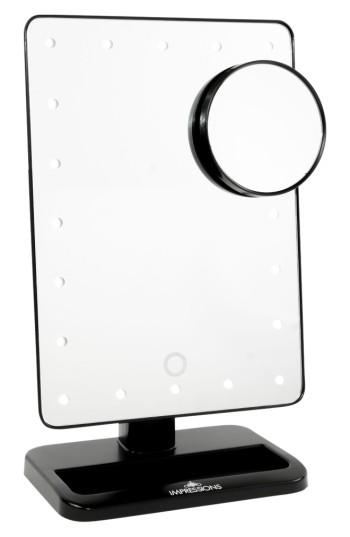Impressions Vanity Co. Touch Xl Dimmable Led Makeup Mirror With Removable 5x Mirror, Size - Black