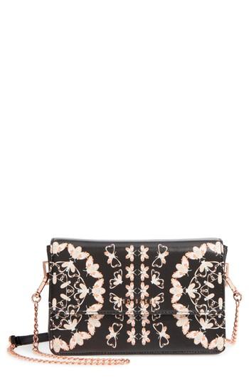 Ted Baker London Buttons Queen Bee Crossbody Bag - Black