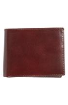 Men's Johnston & Murphy Flip Billfold Leather Wallet - Burgundy