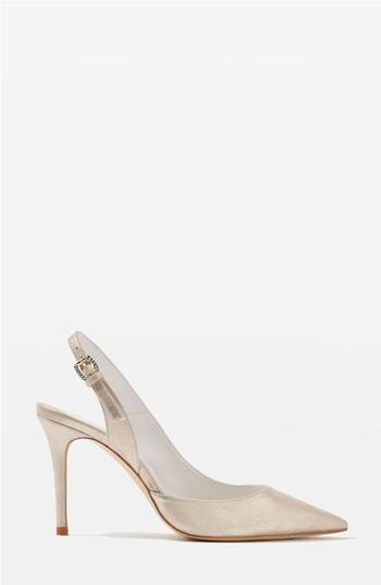 Women's Topshop Bride Bailey Pointy Toe Pumps .5us / 37eu - Metallic
