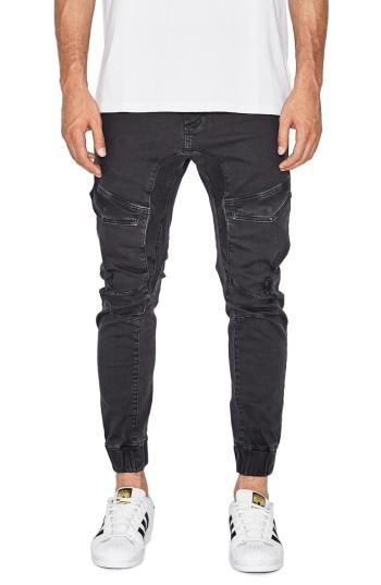 Men's Nxp Flight Skinny Denim Jogger Pants - Black