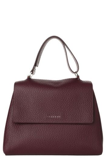 Orciani Medium Sveva Soft Leather Top Handle Satchel - Purple