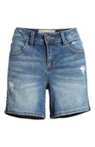 Women's Slink Jeans Side Vent Denim Shorts - Blue