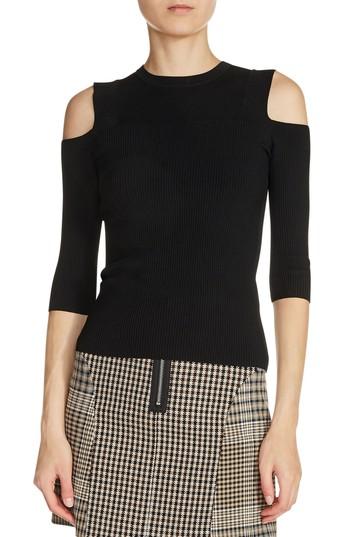 Women's Maje Cold Shoulder Sweater - Black