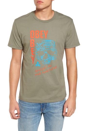 Men's Obey Ghost In The Machine Graphic T-shirt, Size - Green
