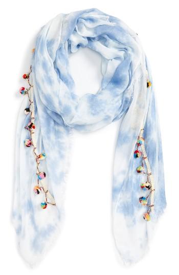 Women's Lulla Collection By Bindya Pom Pom Trim Scarf