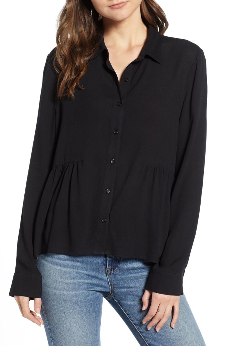 Women's Bp. High/low Blouse - Black