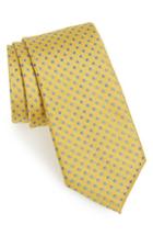 Men's Nordstrom Men's Shop Norton Dot Silk Tie, Size - Yellow