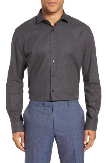 Men's 1901 Trim Fit Solid Dress Shirt .5 - 32/33 - Grey